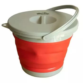 Ведро складное Tramp TRC-127, силиконовое, с крышкой, оранжевый, 5л