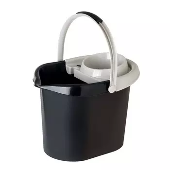 Ведро Vintage, пластмассовое, 12 л, цвет чёрный