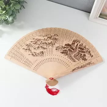 Веер дерево сандал "Китайская стена" h=18 см