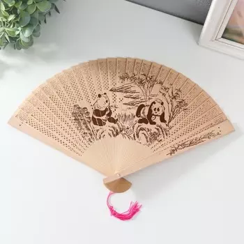 Веер дерево сандал "Панды" h=18 см