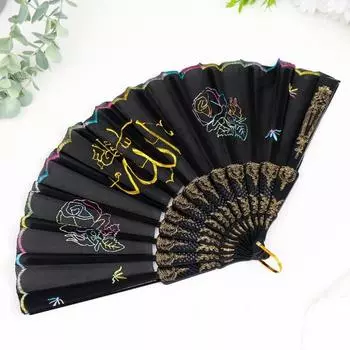 Веер h=23 см "Вышивка", МИКС