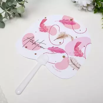 Веер-опахало "Пёрышки - Ambition" 21х13 см