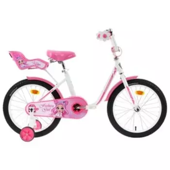 Велосипед 18" Graffiti Fashion Girl, цвет белый/розовый