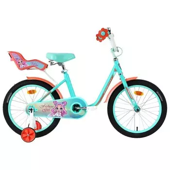 Велосипед 18" Graffiti Fashion Girl, цвет тиффани/персиковый