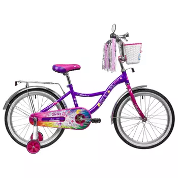 Велосипед 20" Novatrack LITTLE GIRLZZ, цвет фиолетовый