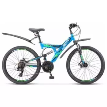 Велосипед 24" Stels Focus MD, V010, цвет синий/черный, размер 16"