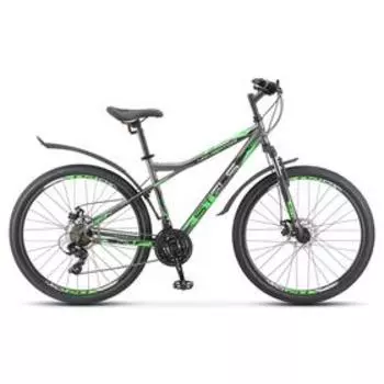 Велосипед 27,5" Stels Navigator-710 MD V020, цвет антрацитовый/зелёный/чёрный, размер рамы18