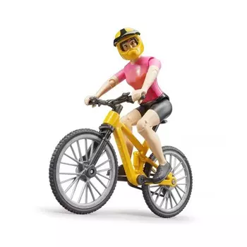 Велосипед с фигуркой велосипедистки