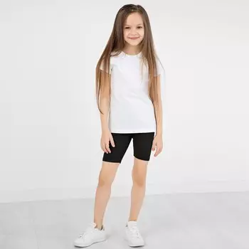 Велосипедки для девочек, рост 134 см, цвет чёрный