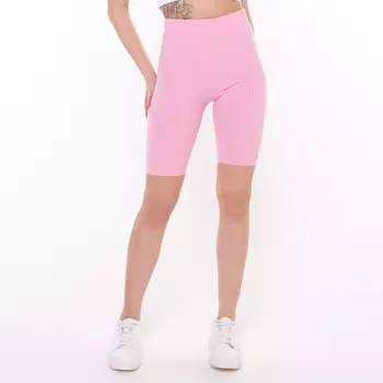 Велосипедки лапша женские, цвет розовый, размер 48