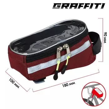 Велосумка на раму Graffiti-МАСТЕР, цвет красный