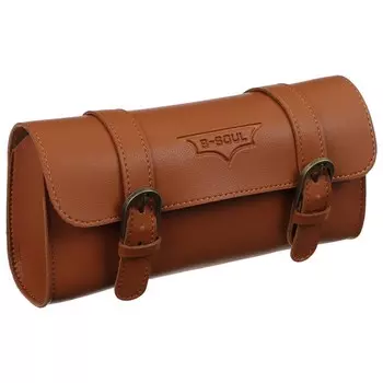 Велосумка на руль, кожзам, коричневая