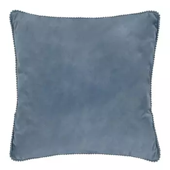 Велюровый чехол для подушки, размер 50x50 см, цвет голубой