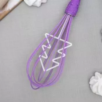 Венчик для взбивания Доляна «Фан. Ёлка», 25 см, цвет МИКС