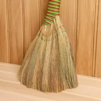 Веник рисовый с бамбуковой ручкой, 80 см