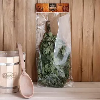 Веник березовый "Добропаровъ" пакет с подвесом