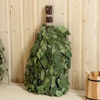 Веник для бани берёзовый в индивидуальной упаковке