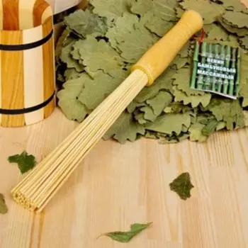 Веник массажный для бани бамбуковый, малый