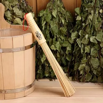 Веник массажный из бамбука, 36 см, прут 0.2 см