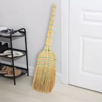 Веник узбекский из сорго 5-ти прошивной 3-х лучевой, ручная работа, 90-95 см