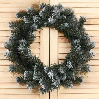 Венок новогодний d=45 см «Классический белоснежный»