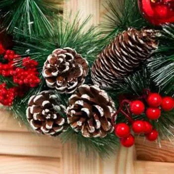 Венок новогодний d=30 см «Зимнее волшебство. Лесная тайна»