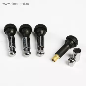 Вентиль для бескамерных шин "ГЛАВДОР" 14", металлический, набор 4 шт.