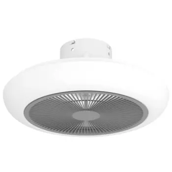Вентилятор потолочный со светильником SAYULITA, 3X8,5Вт, LED, пластик, белый, серый, акрил, молочны