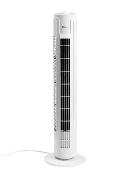 Вентилятор Sakura SA-19W, колонный, напольный, 45 Вт, 80 см, 3 режима, механический, белый