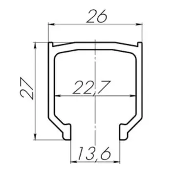 Верхняя направляющая FOLDING.40.1000 track, 1м