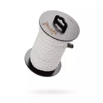 Верёвка для шибари Pecado BDSM, на катушке, хлопок, белая, 10 м