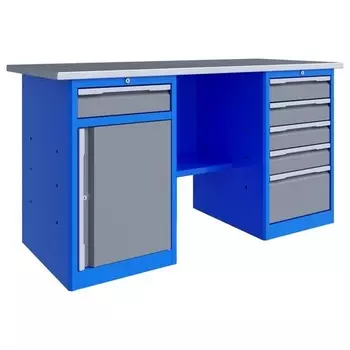 Верстак Верстакофф 125203, PRF 161.58.1, без экрана, тумбы Р5 Р8, 2 полки, 6 ящиков, 1.6 м