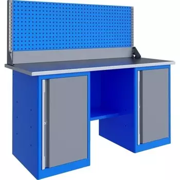 Верстак Верстакофф 125213, PRF 161.77.1-1, экран, 2 тумбы Р7, 3 полки, без ящиков, 1.6 м