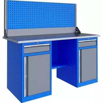 Верстак Верстакофф 125263, PRF 161.88.1-1, экран, две тумбы Р8, 3 полки, 2 ящика, 1.6 м