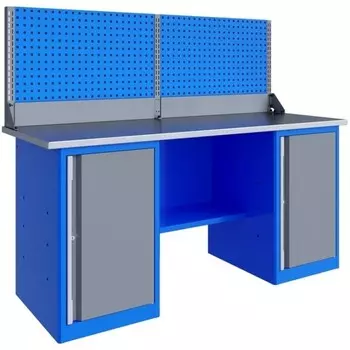 Верстак Верстакофф 125323, PRF 181.77.2-1, экран, 2 тумбы Р7, 3 полки, без ящиков, 1.8 м