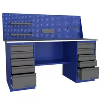 Верстак "Верстакофф" PROFFI 218 Д5 Д5 Э 101143, двухтумбовый, max 30/300 кг