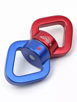 Вертлюг для альпинизма,11 см, 30 KN, красно-голубой