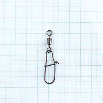 Вертлюг с застежкой Волжанка 101D Rolling Swivel with Nice Snap № 1х6, тест 22 кг, 10 шт