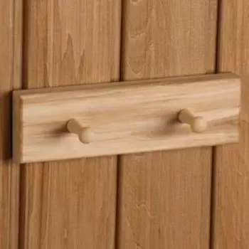 Вешалка 2-х рожковая, 20х6х5,5 см, осина