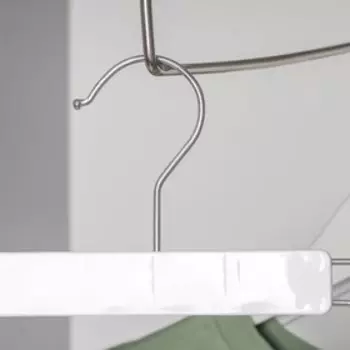 Плечики-вешалки для брюк и юбок с зажимами Доляна, 2513,5 см, цвет белый