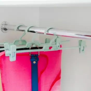 Вешалка для брюк и юбок с зажимами Доляна, 38×15 см, цвет МИКС