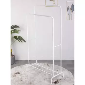 Вешалка для одежды «Мир 2», 8003801500 мм, напольная, двойная, цвет белый