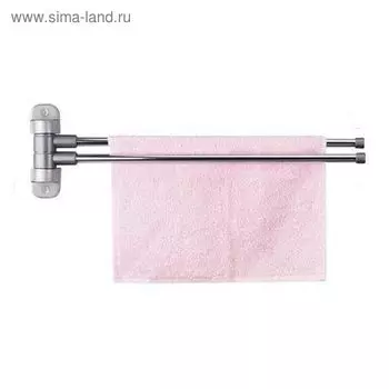 Вешалка для полотенец, 2 спицы, цвет серый