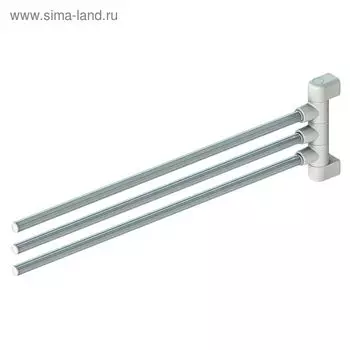 Вешалка для полотенец 3-х рожковая, цвет белый