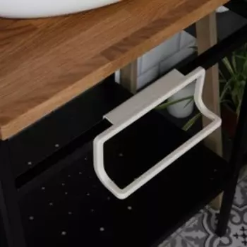 Вешалка для полотенец, пластик, 22,5х6х9 см, цвет бежевый