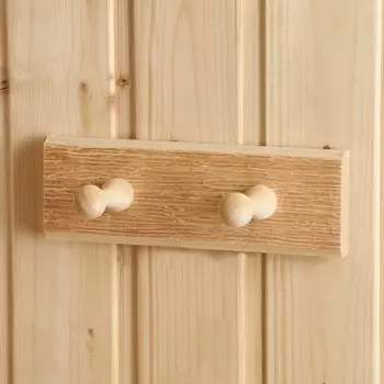 Вешалка "Классика" 2 крючка, липа, 20х2,5х6,5 см Старая Русь
