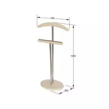 Вешалка костюмная Напольная, 500х280х1050, дуб беленый