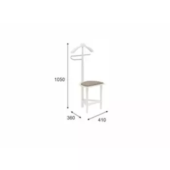 Вешалка костюмная с сиденьем В 26Н, 410х360х1050, белый