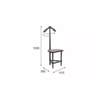 Вешалка костюмная с сиденьем В 26Н, 410х360х1050, венге