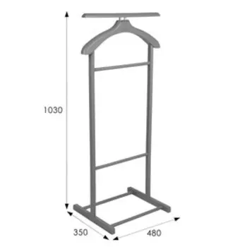 Вешалка костюмная В 21Н, 480х350х1030, серый